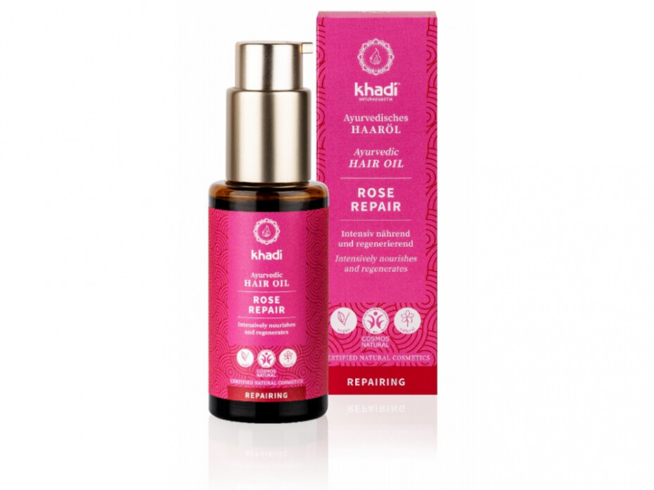 Khadi Vlasový olej Růže Reparace 50 ml - main (0)