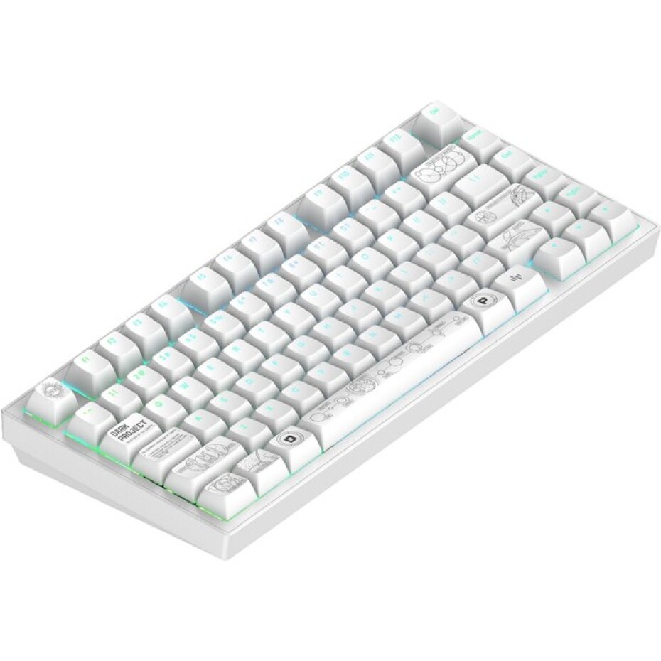 Dark Project ALU81A Terra Nova bezdrátová mechanická klávesnice (ANSI) bílá - main (2)