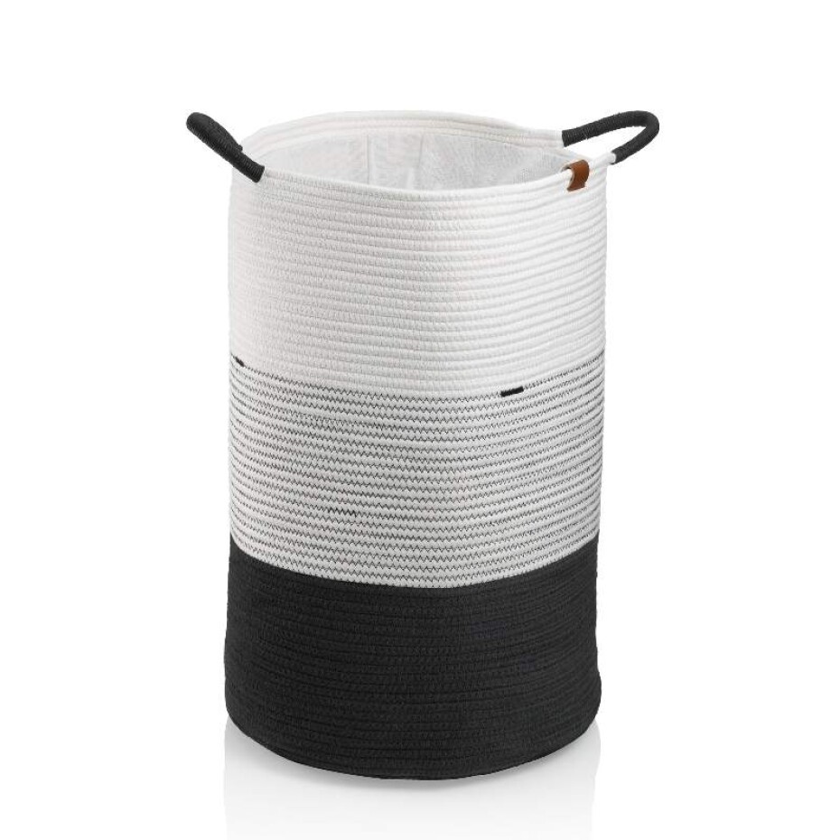 KELA Koš na prádlo Hedda směs bavlna/polyester bílo-černá 57,0 cm  40,0 cm KL-24453 - main (7)
