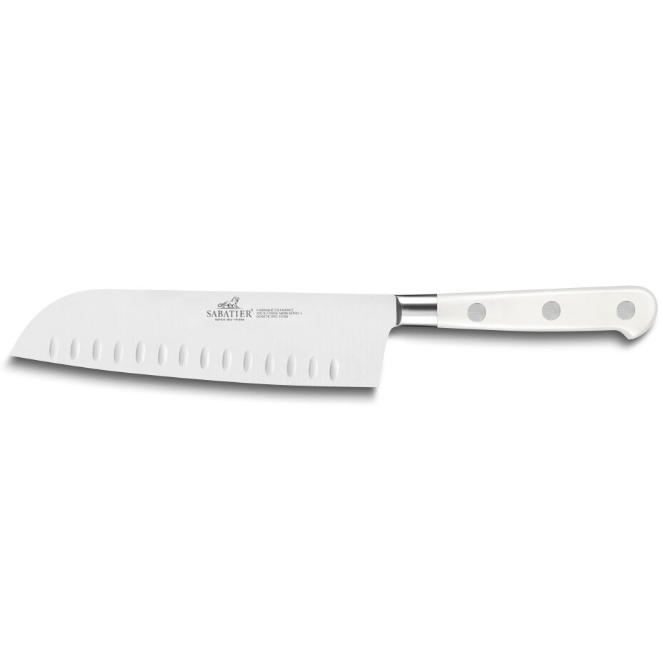 Santoku nůž TOQUE 18 cm, nerezové nýty, bílá, Lion Sabatier - main (0)