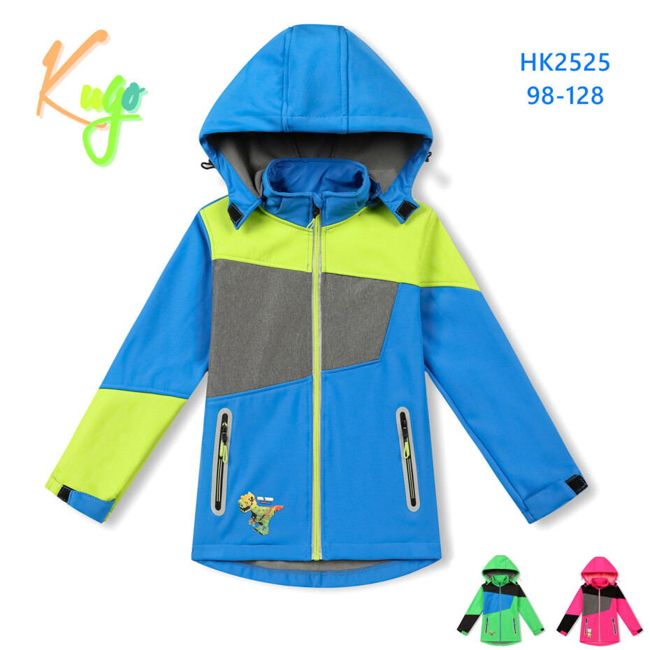Dívčí softshellová bunda, zateplená - KUGO HK2525, růžová Barva: Růžová, Velikost: 98 - main (1)
