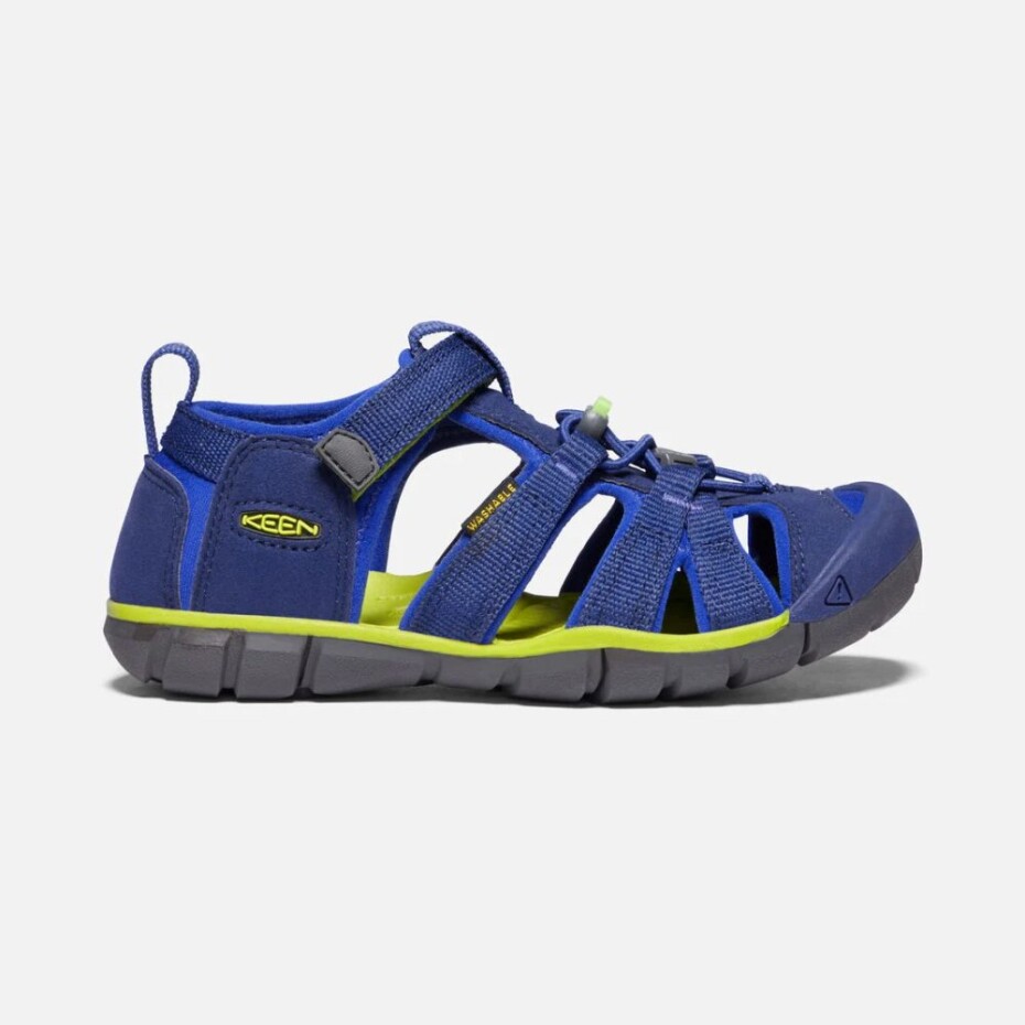 Dětské sandály SEACAMP II CNX, BLUE DEPTHS/CHARTREUSE, keen, 1022993/1022978/1022939, modrá - 27/28 - main (4)