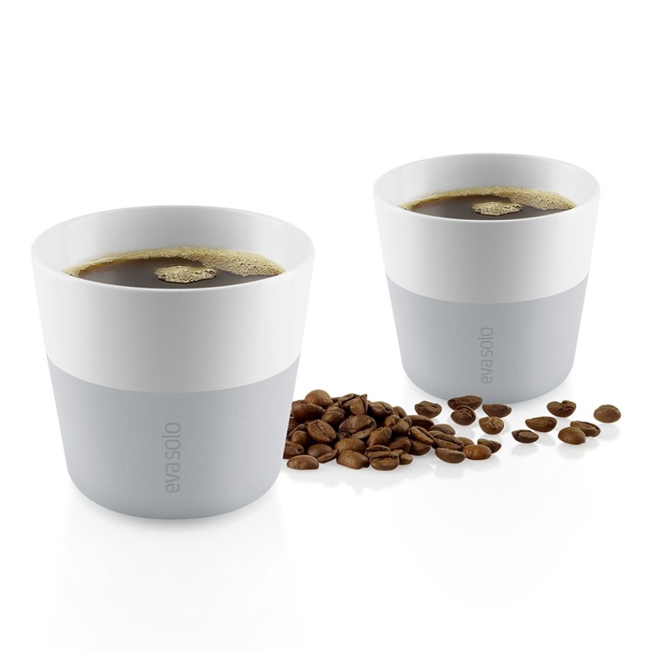 Termohrnek 230 ml, sada 2 ks, na kávu Lungo, světle šedá, Eva Solo - main (3)