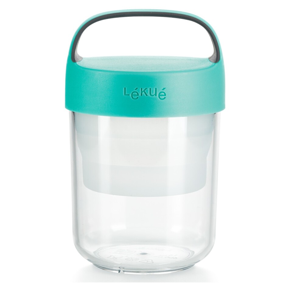 Svačinový box JAR TO GO 400 ml, tyrkysová, Lékué - main (2)