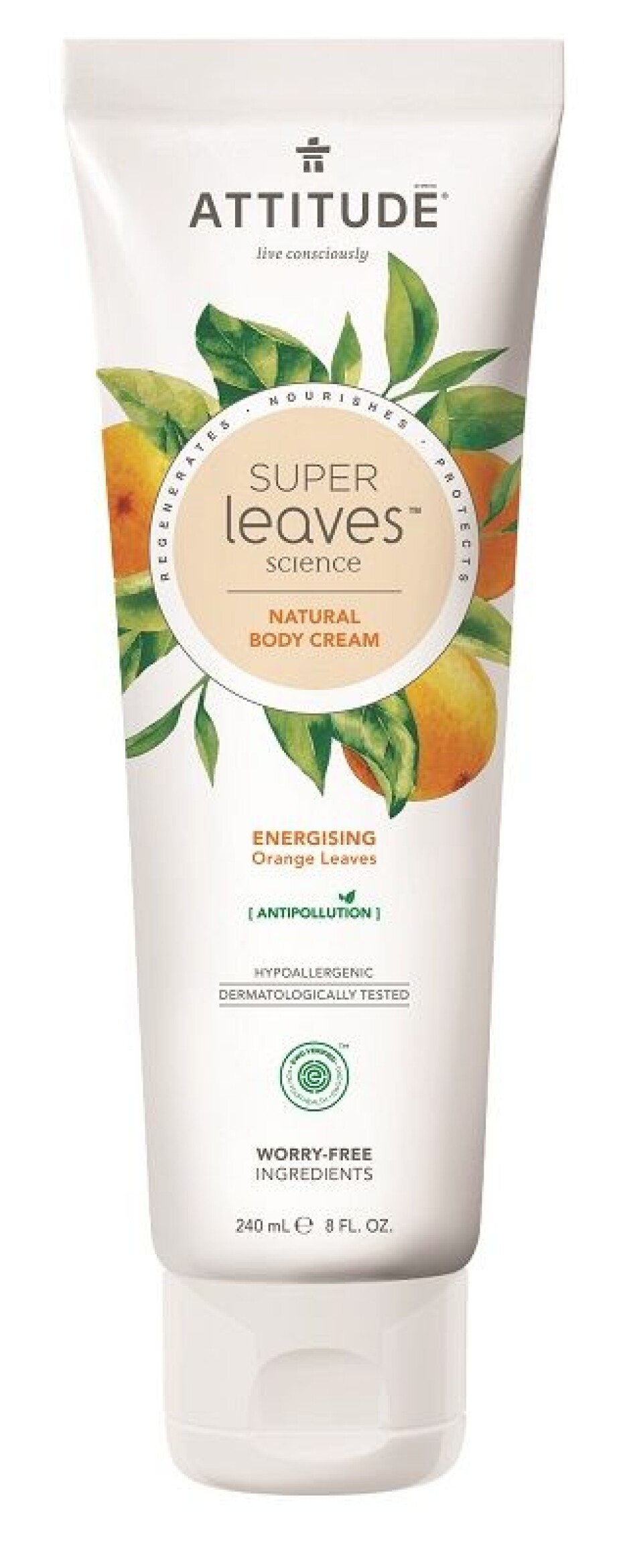 Attitude Super leaves Přírodní tělový krém s detoxikačním účinkem Pomerančové listy 240ml - main (0)