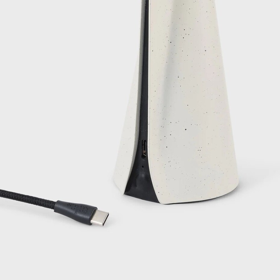 Přenosná stolní lampa MANTLE 19 cm, bílá, nerezová ocel, Tala - main (7)