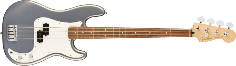 Fender Player Precision Bass Silver Pau Ferro - main (0)