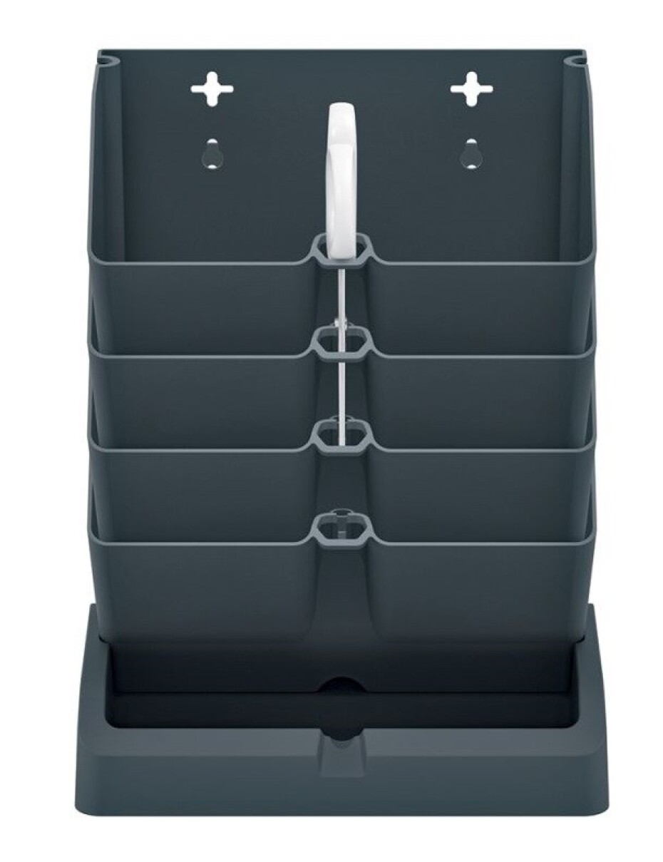 Prosperplast Květináč Prosperplast MINI CASCADE sada květináčů s nůžkami na bylinky antracit  611114 - main (1)