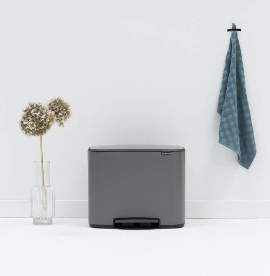 Pedálový odpadkový koš BO 3 x 11 l, platinová, Brabantia - main (10)