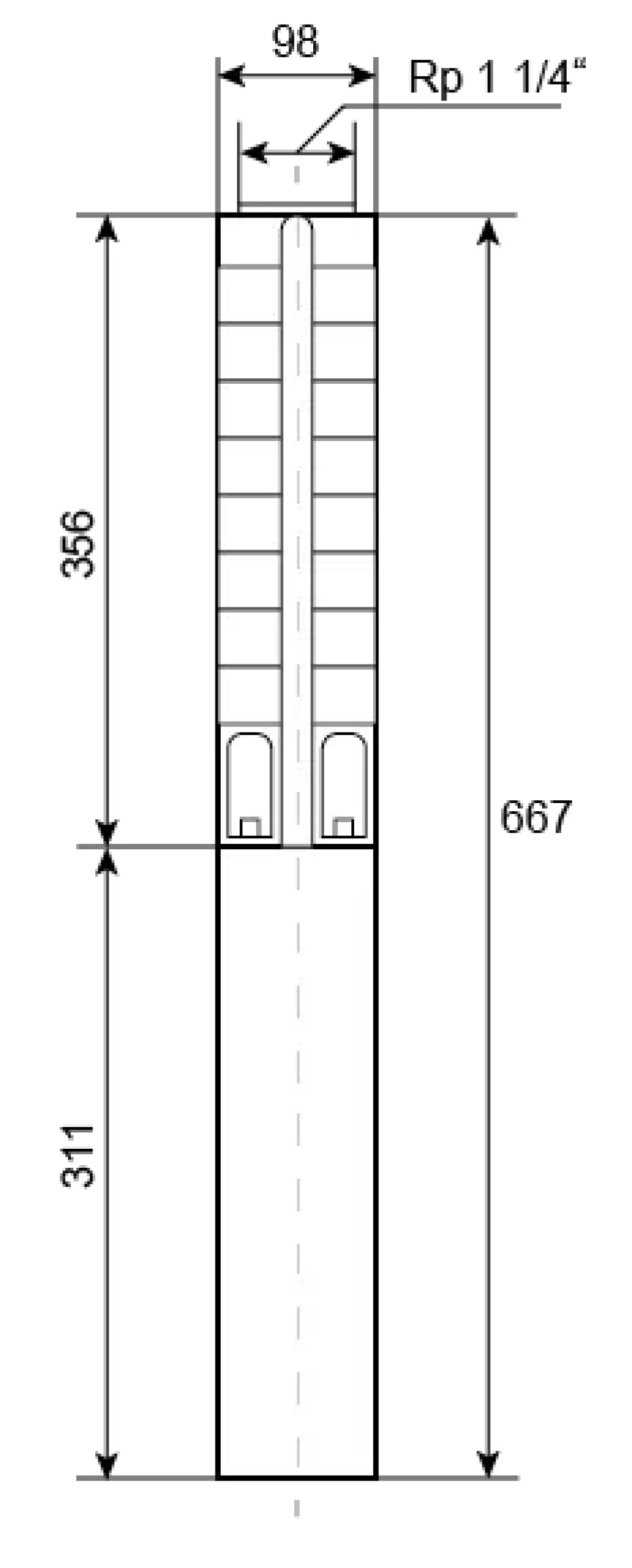 Ponorné čerpadlo EVAK V4S-1M09, 230V, 0,37kW, 2m kabelu - main (2)