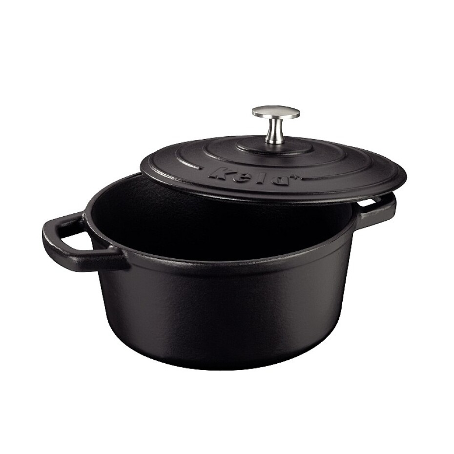 KELA Pekáč litinový s poklicí CALIDO 21 cm černá KL-12470 - main (3)