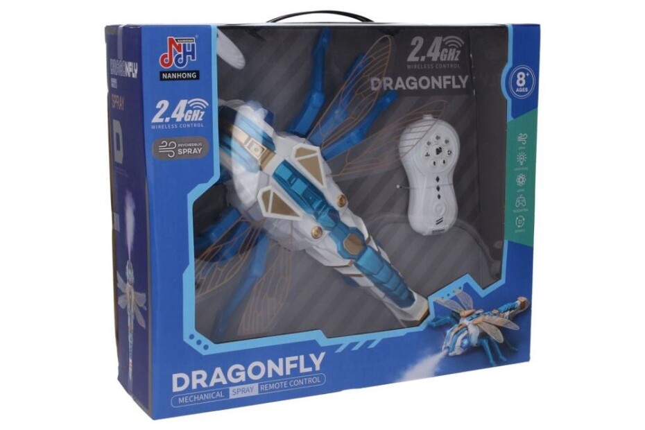 Vážka kouřící RC na dálkové ovládání 33 cm, Wiky RC, W039080 - main (2)