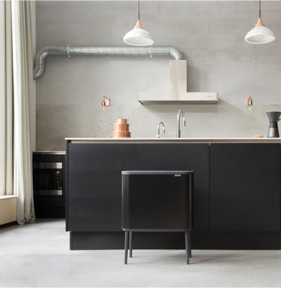 Dotykový odpadkový koš BO TOUCH BIN 11 + 23 l, matná černá, Brabantia - main (4)