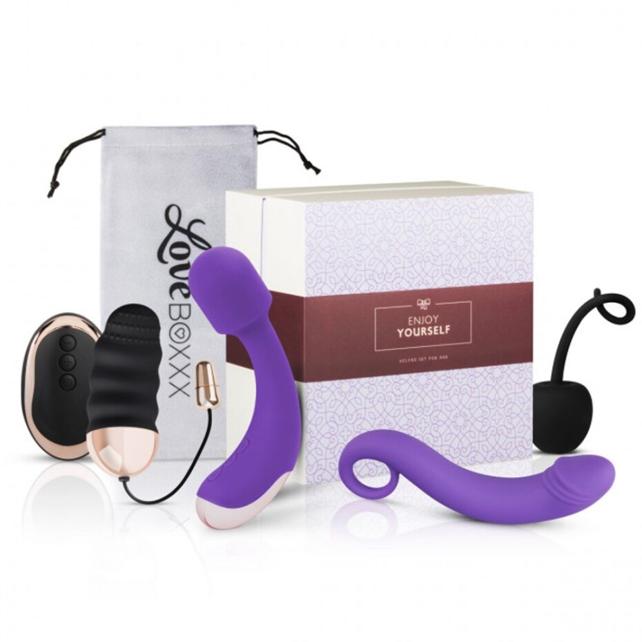 LoveBoxxx Solo Box dildo 17,5 cm + vibrátor 17 cm + vibračné vajíčko 8,2 cm + venušine guličky 10,5 cm - main (0)