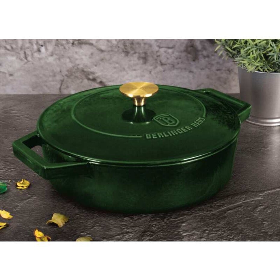 BERLINGERHAUS Pekáč s poklicí litinový 26 cm Emerald Collection BH-6504 - main (6)