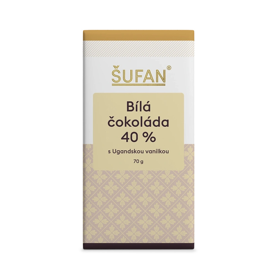Šufan Bílá čokoláda 40% s Ugandskou vanilkou  70 g - main (0)
