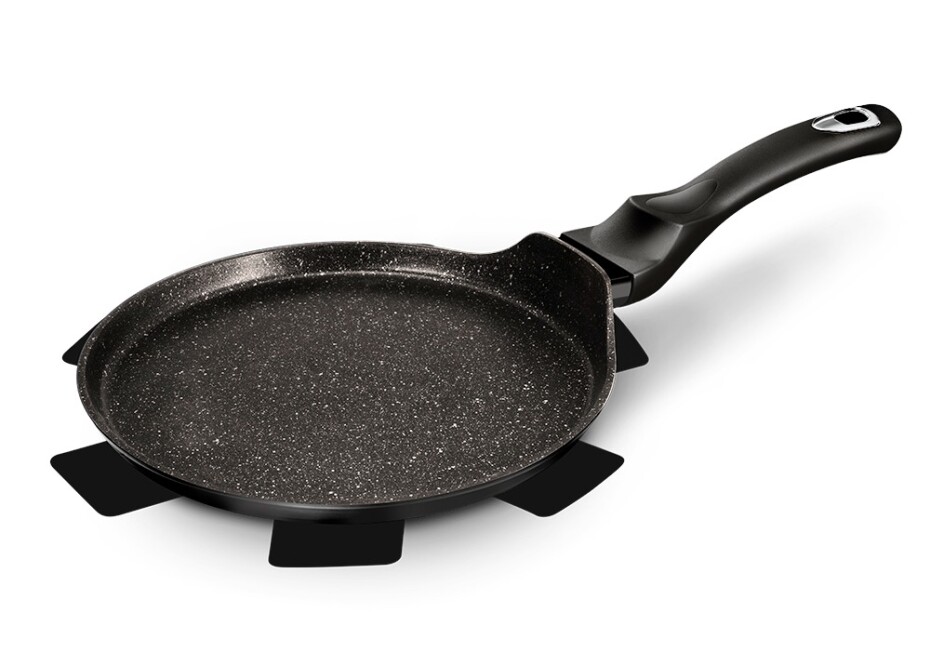 BERLINGERHAUS Pánev na palačinky s mramorovým povrchem 28 cm Black Silver Collection BH-7137 - main (1)