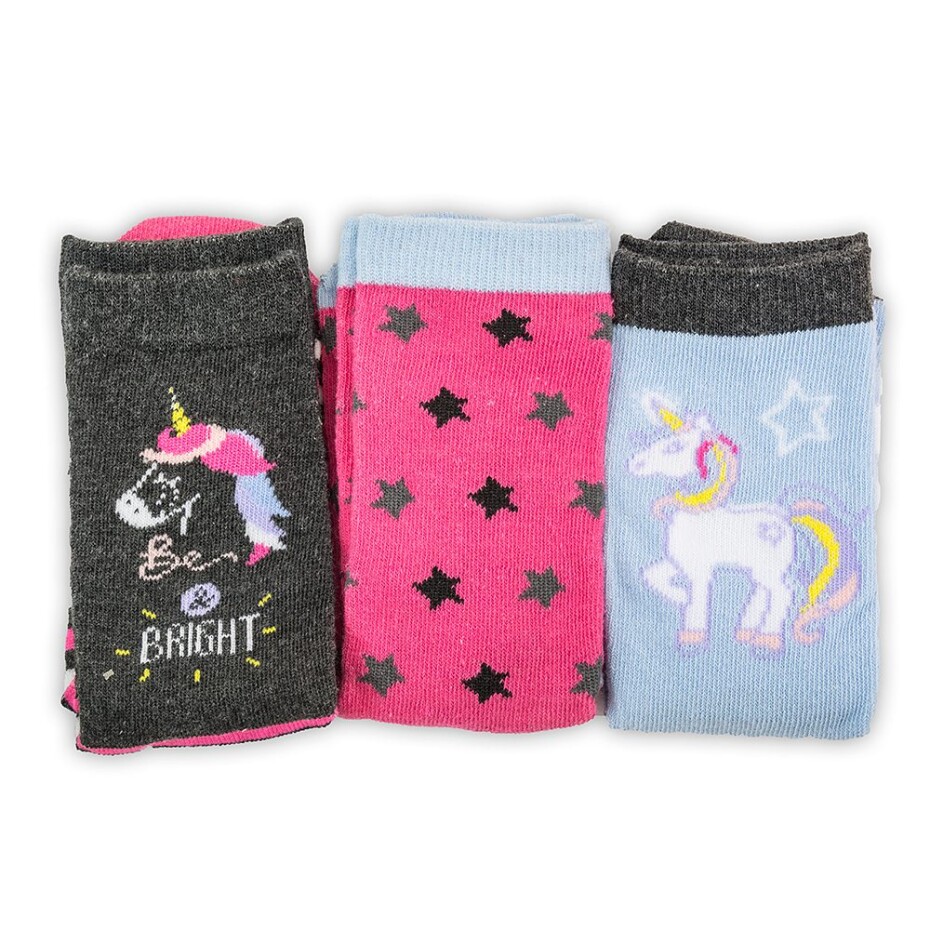 veselé ponožky FUNNY dívčí - 3pack, Pidilidi, PD0134-01, holka - 31-34 - main (0)