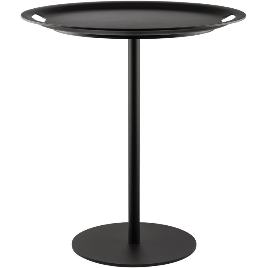 Odkládací stolek OP-LA 52 cm, s odnímatelným podnosem, černá, Alessi - main (0)