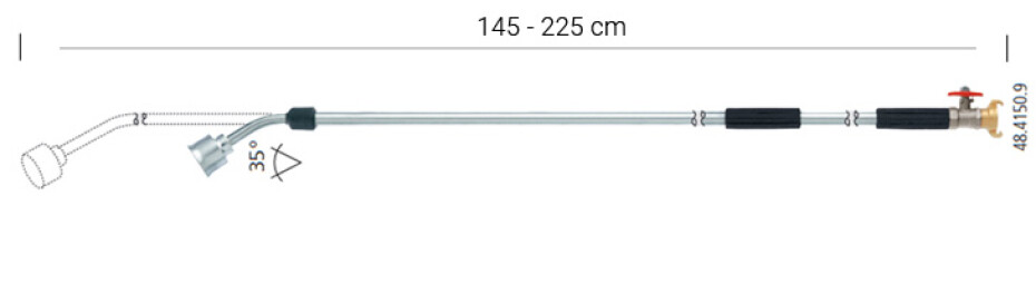 Teleskopická zalévací tyč 145-225 cm (48.4150.9) - main (1)