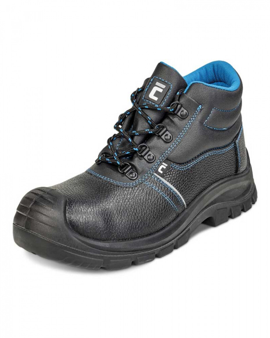 Obuv bezpečnostní kotníková RAVEN XT, S3, kůže, černá-modrá - main (0)