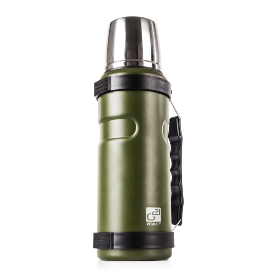 G21 Termoláhev G21 na pití, 1000 ml, khaki zelená s rukojetí G21-60022404 - main (2)