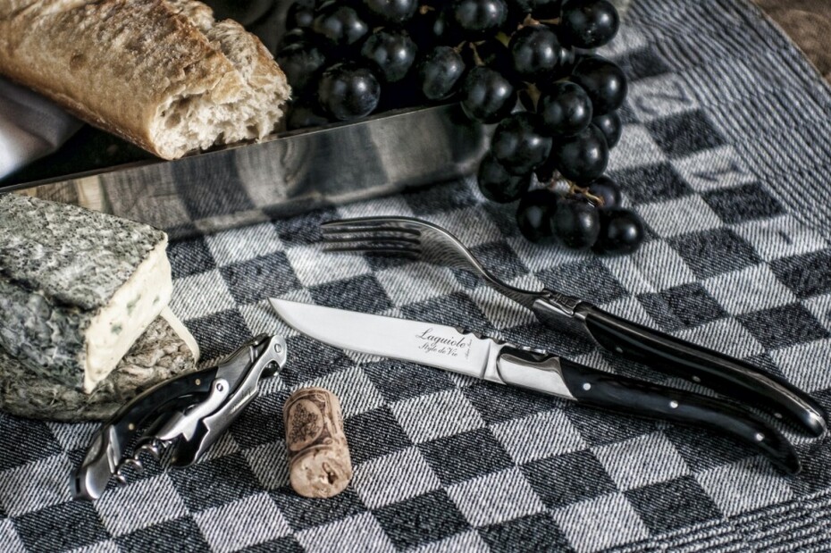 Steakový nůž LUXURY, sada 6 ks, černý eben, černý eben, Laguiole - main (2)