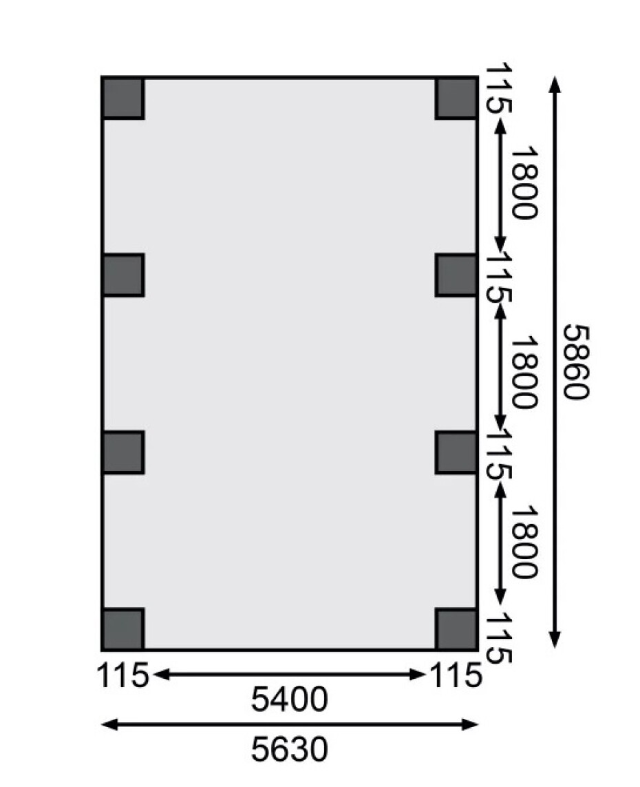 Carport KARIBU CLASSIC 2A 61960 LG3310 - main (3)
