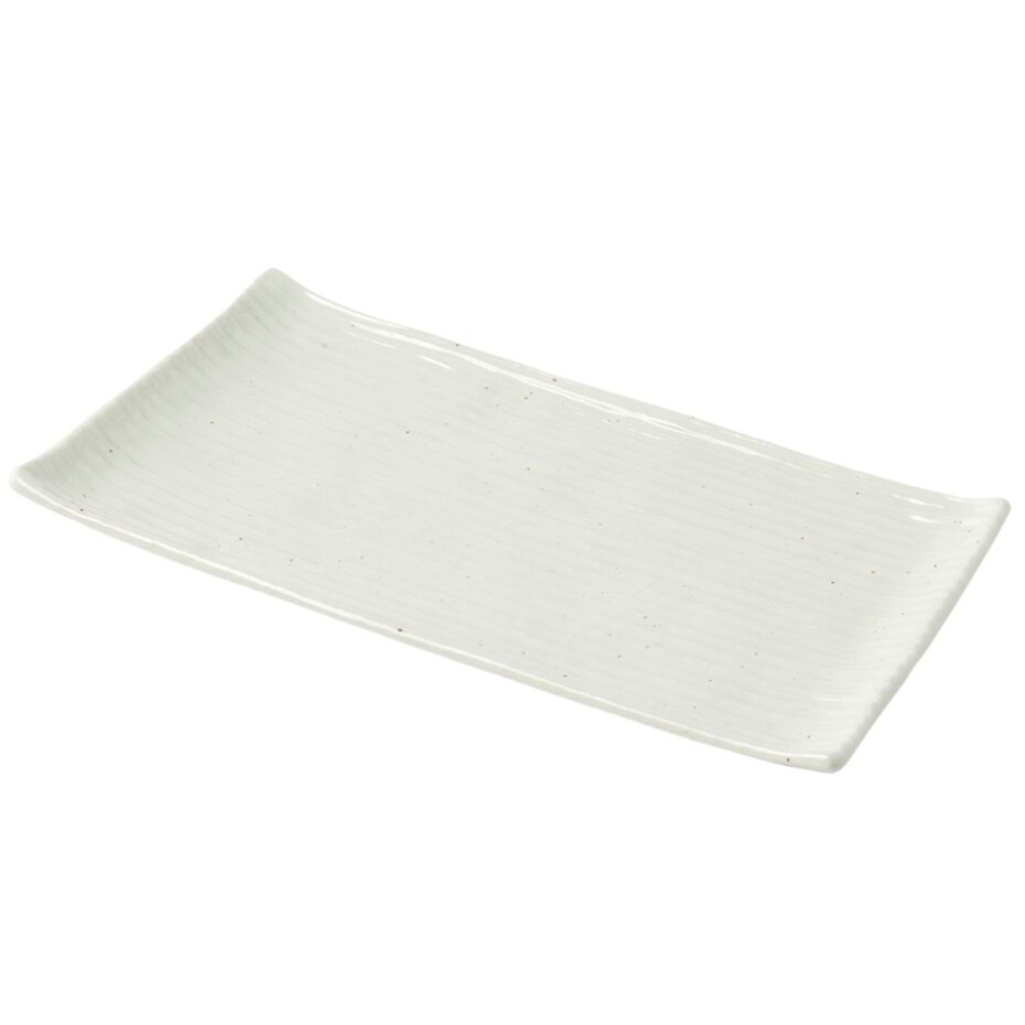 Servírovací talíř CONTOUR 24 x 15 cm, bílá, keramika, MIJ - main (0)