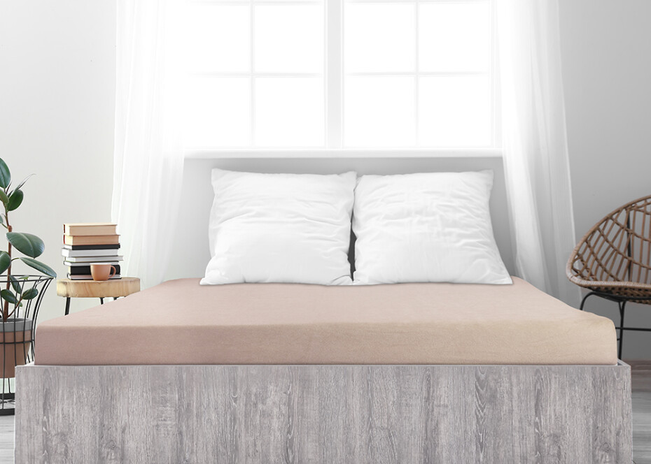 B.E.S. - Petrovice, s.r.o. Prostěradlo Froté PERFECT - Kávová Rozměr: 140 - 160 x 200 - main (0)