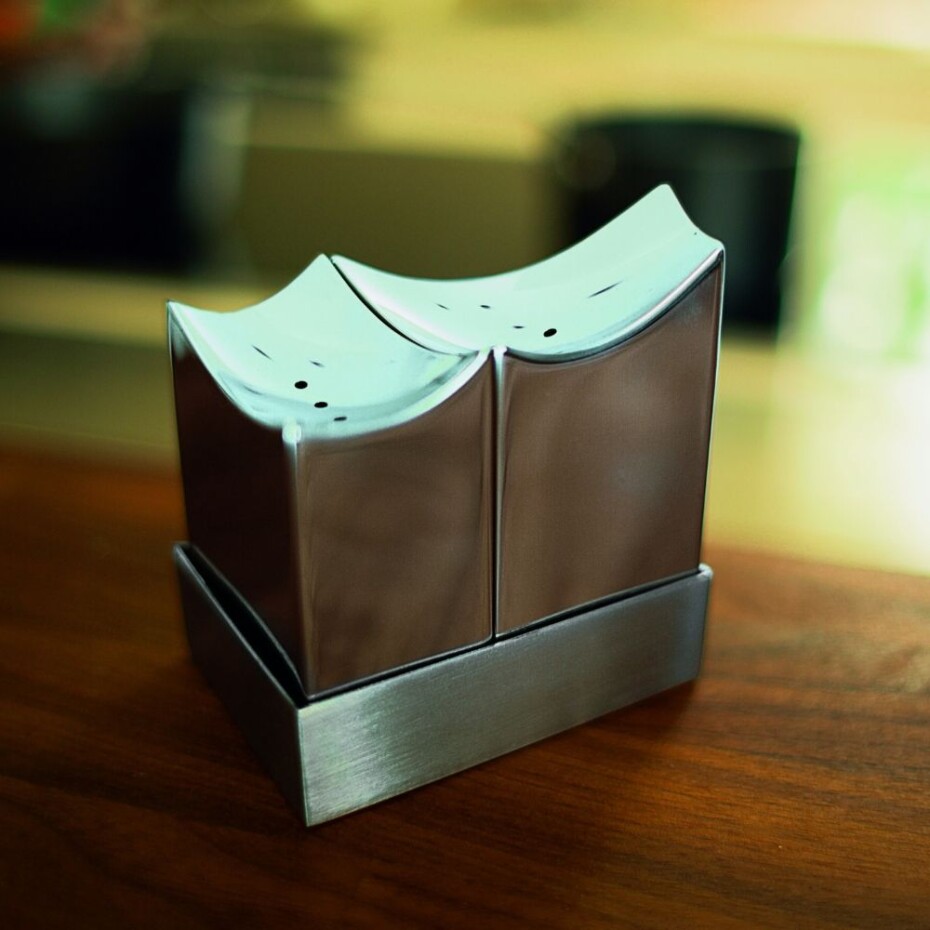 Sada slánky a pepřenky ELBPHILHARMONIE 10 cm, sada 2 ks, stříbrná, Philippi - main (2)