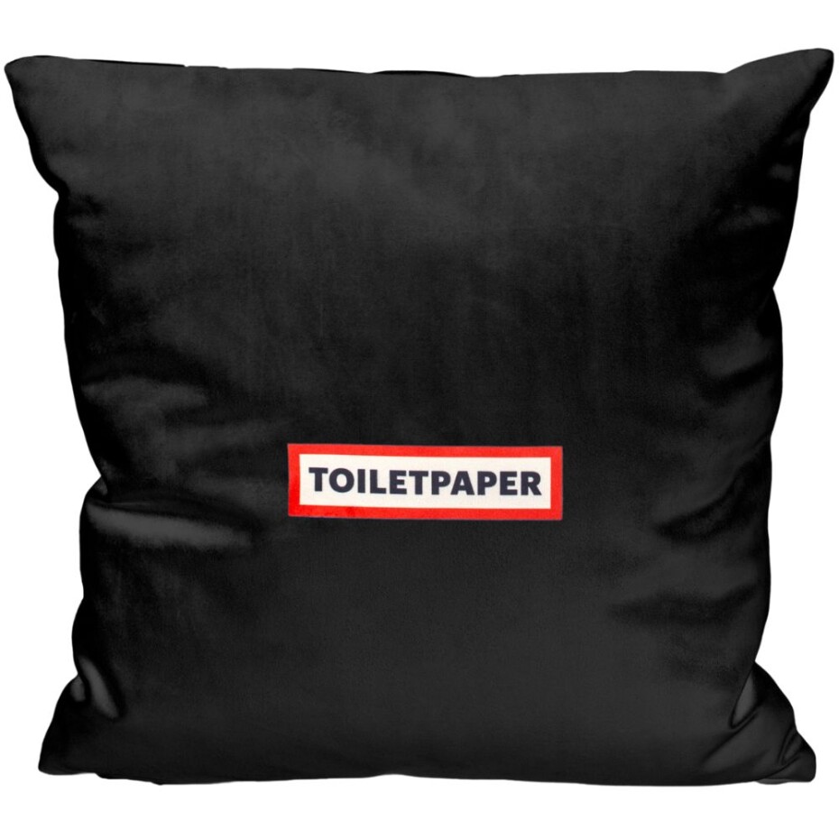 Dekorační polštář TOILETPAPER LIPSTICKS 50 x 50 cm, černá, Seletti - main (1)