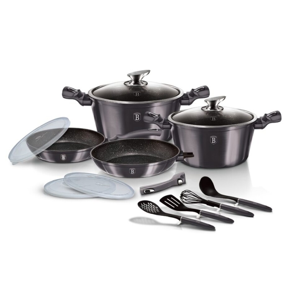 BERLINGERHAUS Sada nádobí s mramorovým povrchem 13 ks Carbon PRO Line BH-7059 - main (0)