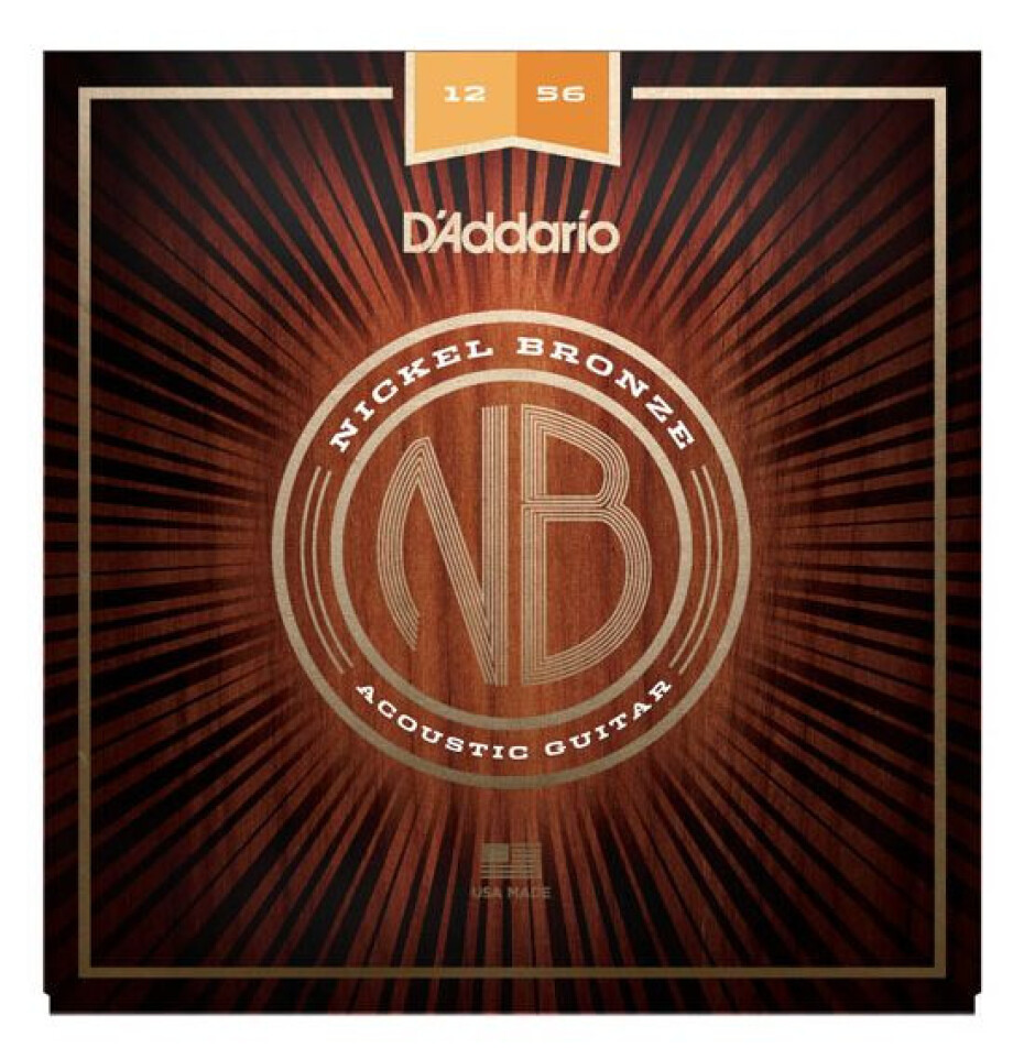 D'Addario NB1256 Nickel Bronze Acoustic Light Top / Medium Bottom - main (0)