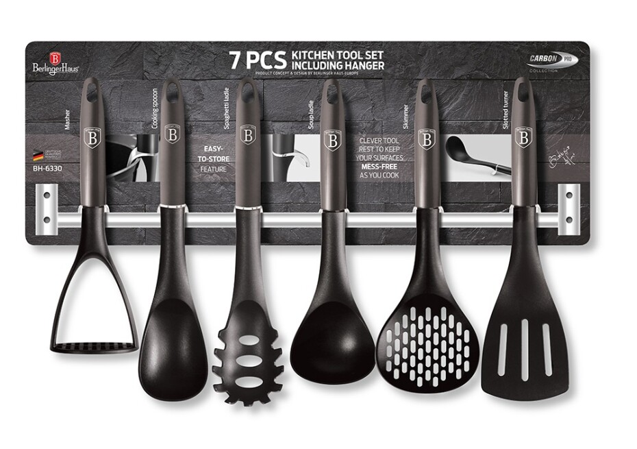 BERLINGERHAUS Kuchyňské náčiní s nástěnným držákem 7 ks Carbon PRO Line BH-6330 - main (6)