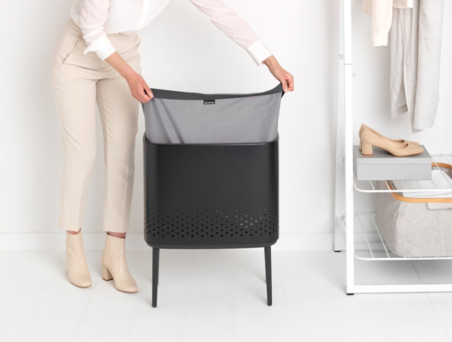 Koš na prádlo BO 60 l, černá, Brabantia - main (7)
