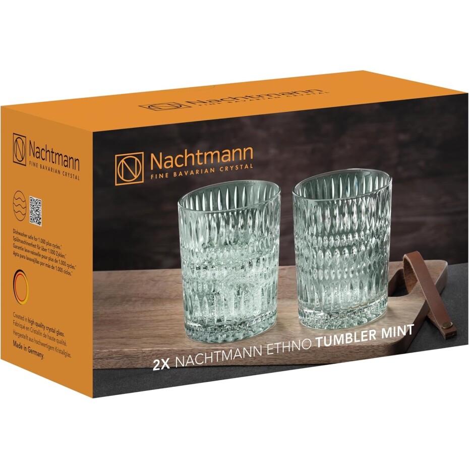 Sklenice na vodu ETHNO 304 ml, sada 2 ks, mátová, Nachtmann - main (4)