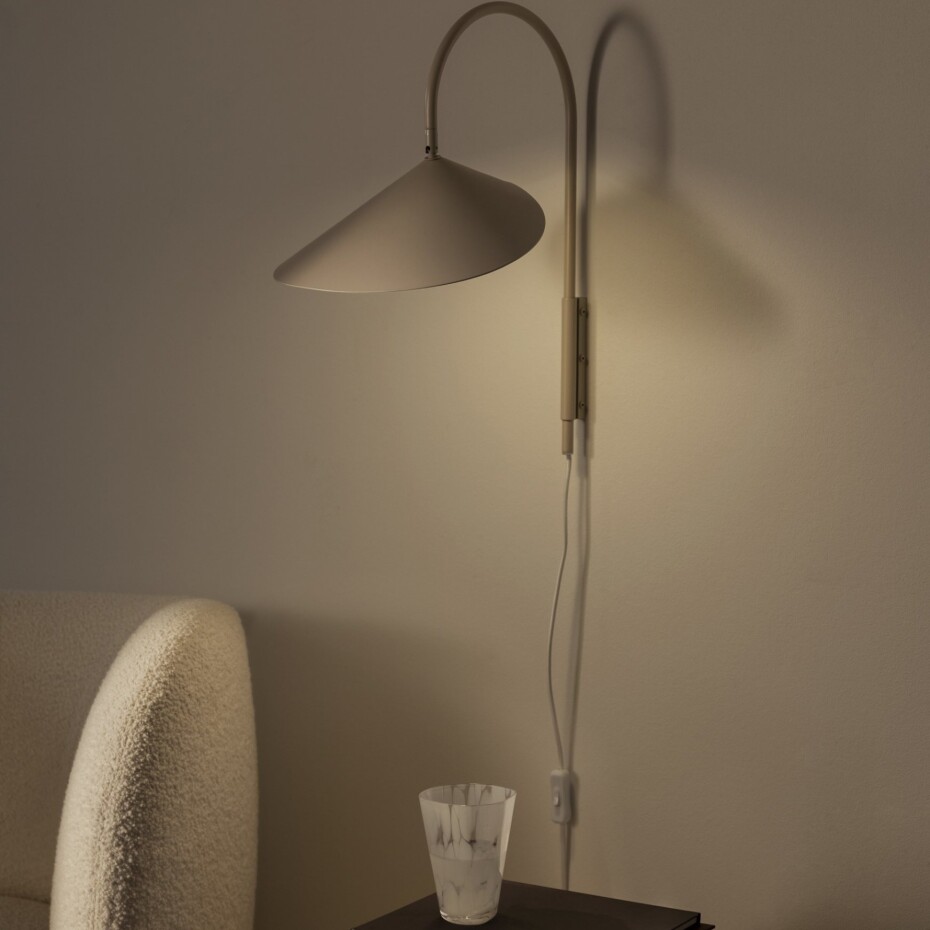 Nástěnná lampa ARUM 26 cm, kašmírová, hliník, ferm LIVING - main (1)
