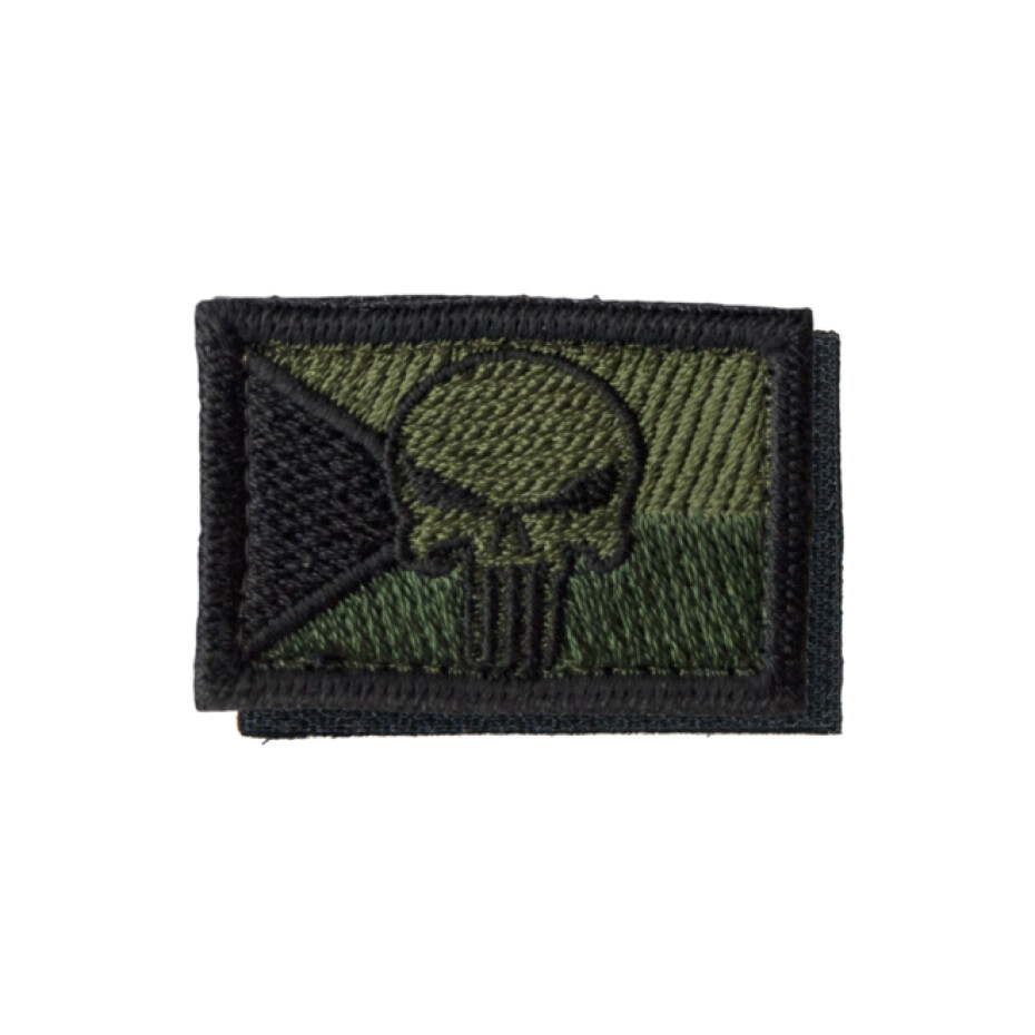 Nášivka: Vlajka Česká republika PUNISHER [40x26] [ssz] olivová | černá - main (0)
