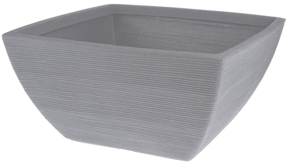 PROGARDEN Květináč žebrovaný 52 x 52 x 25 cm šedý KO-Y54192720 - main (0)