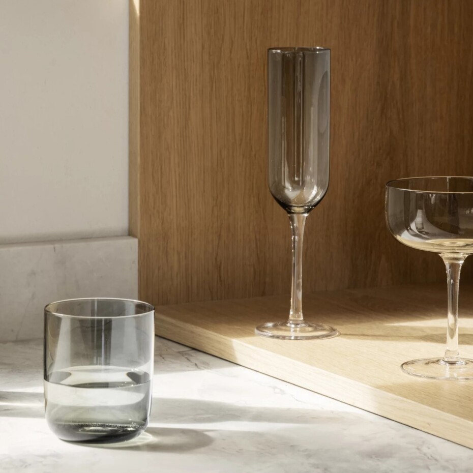 Sklenice na vodu FUUMI 340 ml, sada 4 ks, kouřová, sklo, Blomus - main (2)