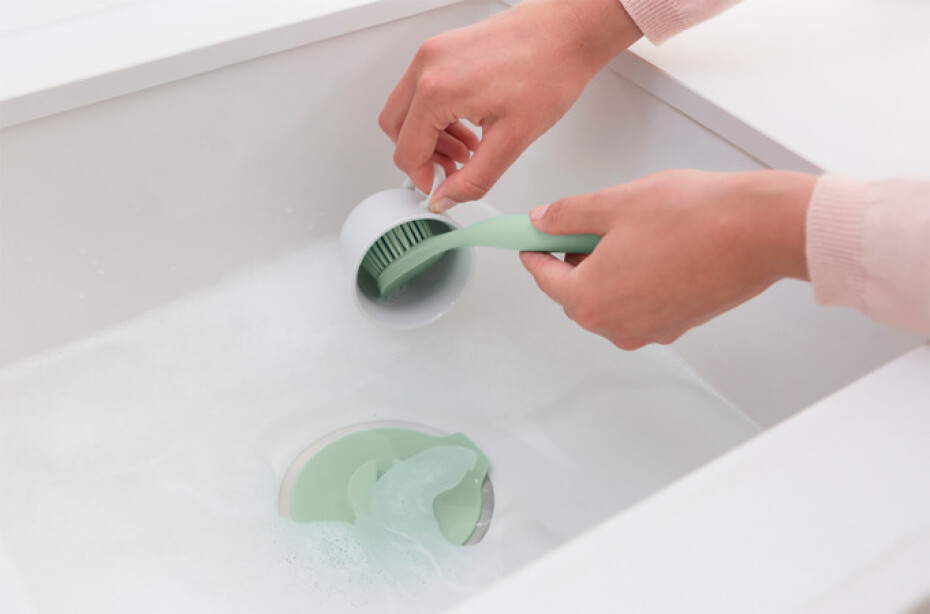Kartáč na mytí nádobí, s přísavkou, zelená, Brabantia - main (3)