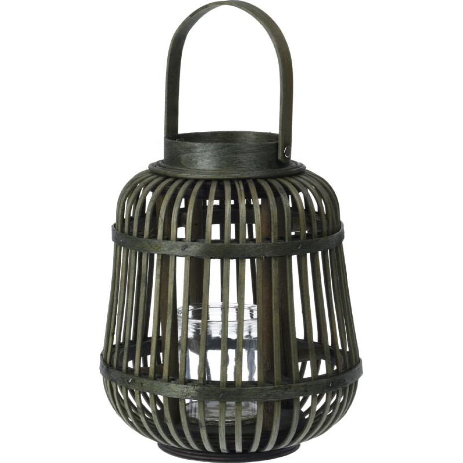 PROGARDEN Lucerna bambusová 24 x 19 cm zelená KO-435000460 - main (0)