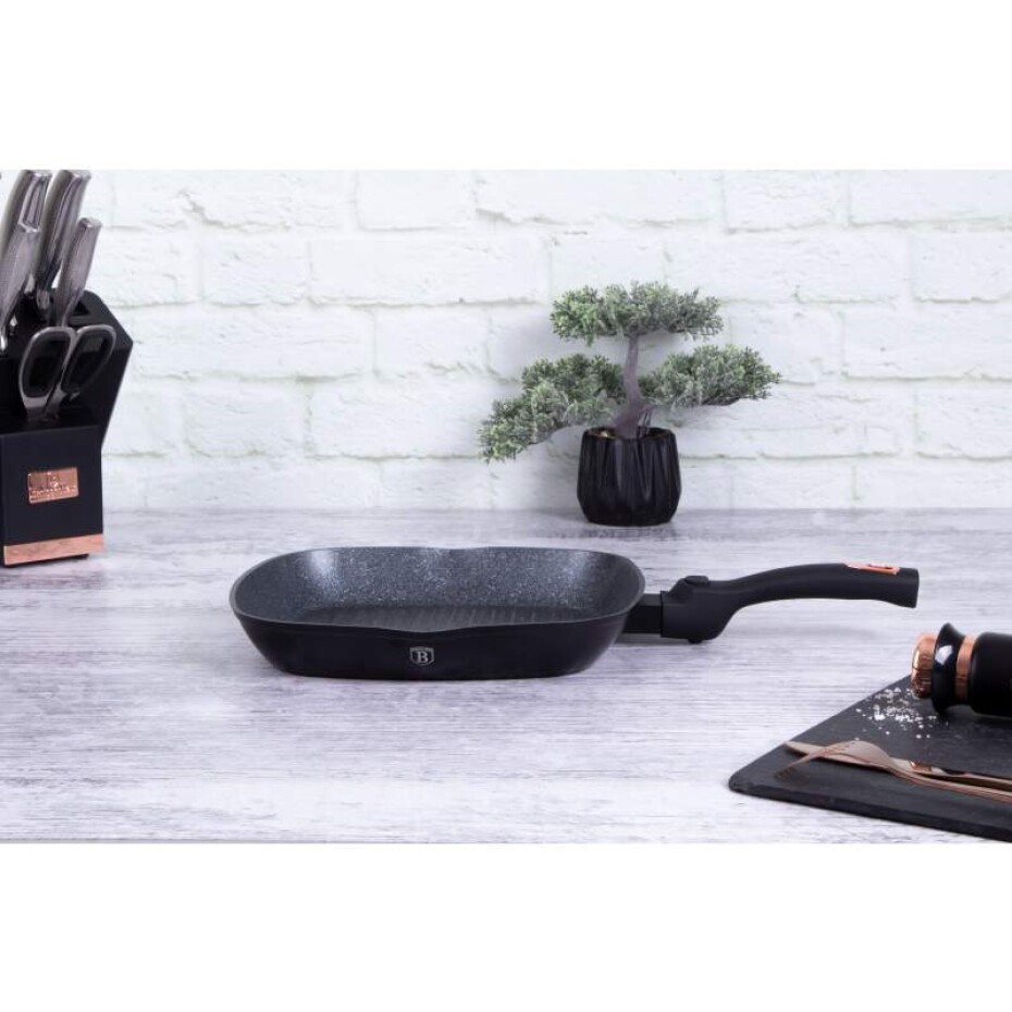 BERLINGERHAUS Pánev grilovací s odnímatelnou rukojetí 28 cm Black Rose Collection BH-1953 - main (3)