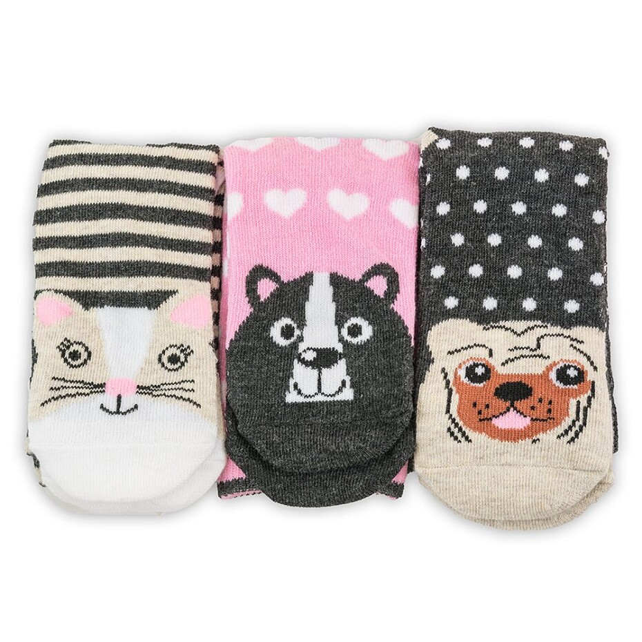 veselé ponožky FUNNY dívčí - 3pack, Pidilidi, PD0136-01, holka - 27-30 - main (0)