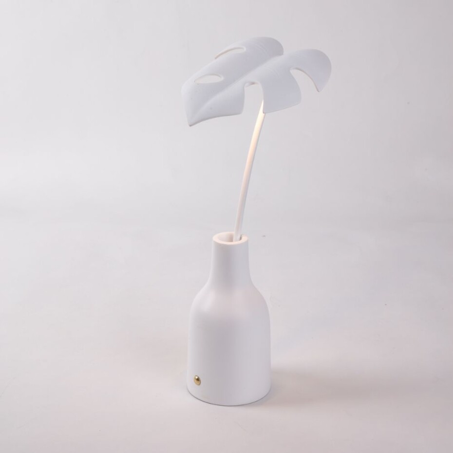 Přenosná stolní lampa LEAF #1 33 cm, bílá, pryskyřice, Seletti - main (1)
