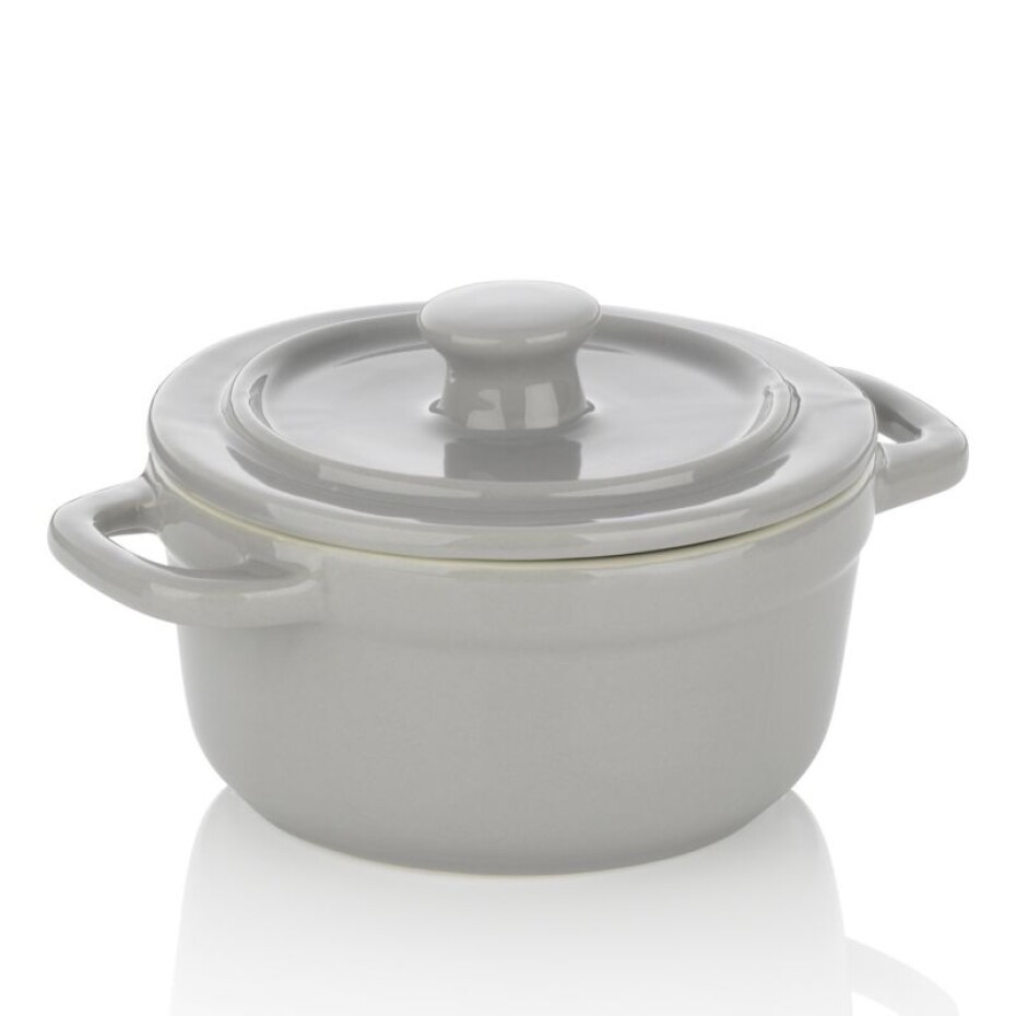KELA Zapékací miska pekáček s poklicí MALIN 14 x 9,5 cm šedá KL-15289 - main (0)