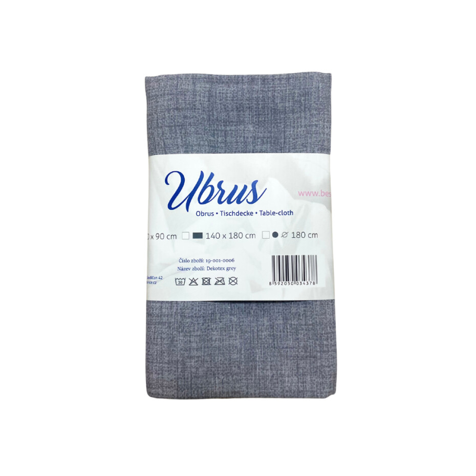 B.E.S. - Petrovice, s.r.o. Ubrus DEKOTEX - šedý Rozměr: ⌀140 - main (1)