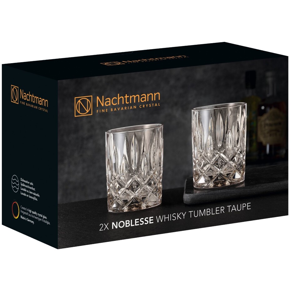 Sklenice na whisky NOBLESSE COLORS 295 ml, sada 2 ks, taupe, Nachtmann - main (2)