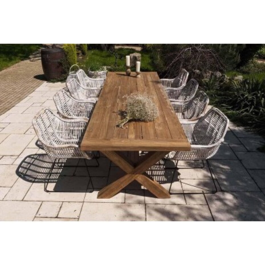 Vimine Natural Wicker® Zahradní ratanové retro křeslo laval praná bílá - main (1)